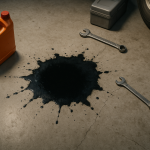 alt="Comment nettoyer tache d'huile sur béton"
